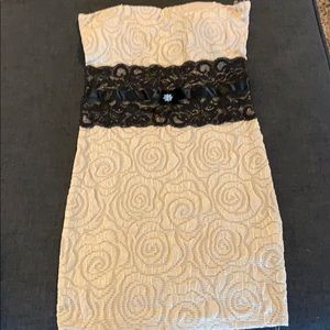 Strapless lace dress